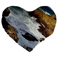 Jobo Beach Isabela Puerto Rico  Large 19  Premium Heart Shape Cushions by StarvingArtisan