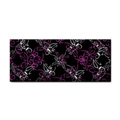 Dark Intersecting Lace Pattern Cosmetic Storage Cases by dflcprints