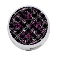 Dark Intersecting Lace Pattern 4-port Usb Hub (two Sides)  by dflcprints