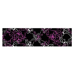 Dark Intersecting Lace Pattern Satin Scarf (oblong) by dflcprints