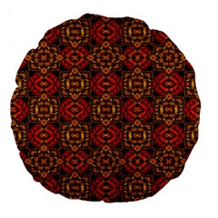 Colorful Ornate Pattern Design Large 18  Premium Round Cushions by dflcprints
