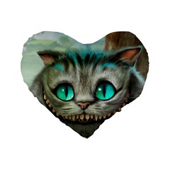 Cheshire Cat Standard 16  Premium Heart Shape Cushions