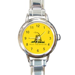 Gadsden Flag Don t tread on me Round Italian Charm Watch