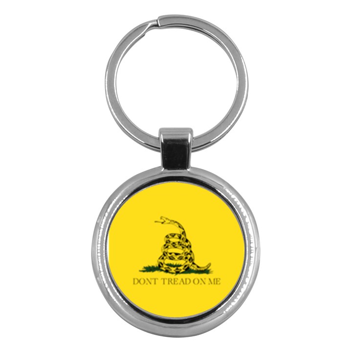 Gadsden Flag Don t tread on me Key Chains (Round) 