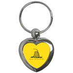 Gadsden Flag Don t tread on me Key Chains (Heart)  Front