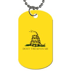 Gadsden Flag Don t Tread On Me Dog Tag (one Side) by snek