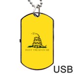 Gadsden Flag Don t tread on me Dog Tag USB Flash (Two Sides) Front