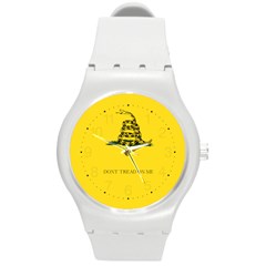 Gadsden Flag Don t Tread On Me Round Plastic Sport Watch (m)