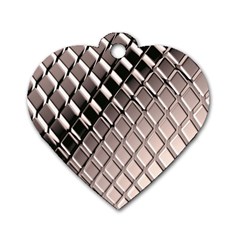 3d Abstract Pattern Dog Tag Heart (two Sides)