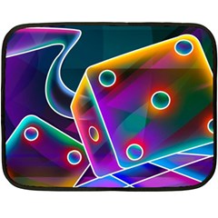 3d Cube Dice Neon Fleece Blanket (mini)