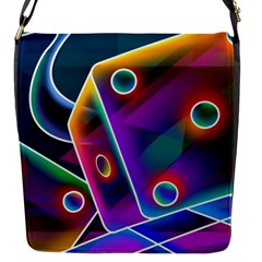 3d Cube Dice Neon Flap Messenger Bag (s)