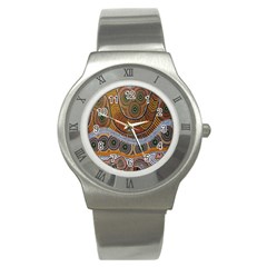 Aboriginal Traditional Pattern Stainless Steel Watch