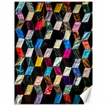 Abstract Multicolor Cubes 3d Quilt Fabric Canvas 36  x 48   35.26 x46.15  Canvas - 1