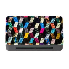 Abstract Multicolor Cubes 3d Quilt Fabric Memory Card Reader with CF