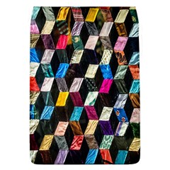 Abstract Multicolor Cubes 3d Quilt Fabric Flap Covers (L) 