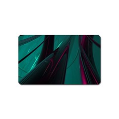 Abstract Green Purple Magnet (name Card)