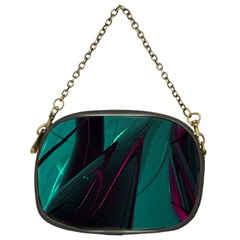 Abstract Green Purple Chain Purses (two Sides)  by Sapixe