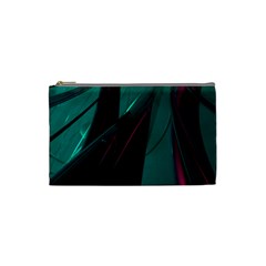 Abstract Green Purple Cosmetic Bag (small) 