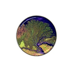 Lena River Delta A Photo Of A Colorful River Delta Taken From A Satellite Hat Clip Ball Marker (4 Pack) by Simbadda