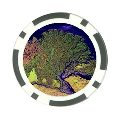 Lena River Delta A Photo Of A Colorful River Delta Taken From A Satellite Poker Chip Card Guard (10 Pack) by Simbadda