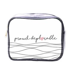Proud Deplorable Maga Women For Trump With Heart And Handwritten Text Mini Toiletries Bags by snek
