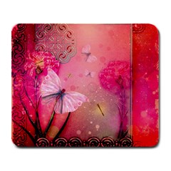 Wonderful Butterflies With Dragonfly Large Mousepads by FantasyWorld7