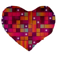 Abstract Background Colorful Large 19  Premium Heart Shape Cushions by Sapixe