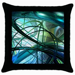 Abstract Throw Pillow Case (Black)