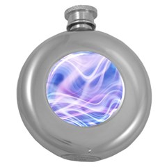 Abstract Graphic Design Background Round Hip Flask (5 oz)