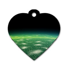 Alien Orbit Dog Tag Heart (Two Sides)