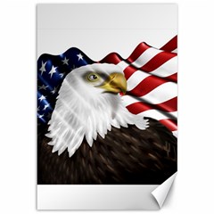 American Eagle Flag Sticker Symbol Of The Americans Canvas 12  X 18   by Sapixe