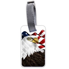 American Eagle Flag Sticker Symbol Of The Americans Luggage Tags (one Side)  by Sapixe