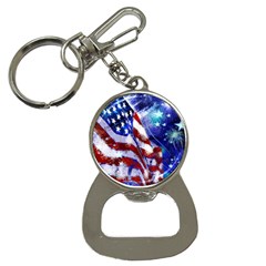 American Flag Red White Blue Fireworks Stars Independence Day Button Necklaces by Sapixe