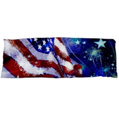American Flag Red White Blue Fireworks Stars Independence Day Body Pillow Case (dakimakura) by Sapixe
