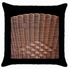 Armchair Folder Canework Braiding Throw Pillow Case (black) by Sapixe