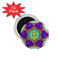 Alien Mandala 1 75  Magnets (10 Pack) 