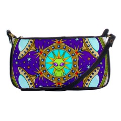 Alien Mandala Shoulder Clutch Bags by Sapixe