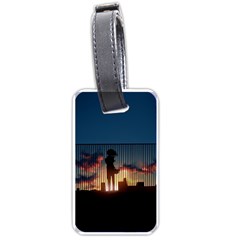 Art Sunset Anime Afternoon Luggage Tags (one Side)  by Sapixe