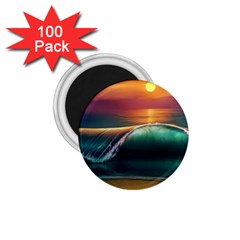 Art Sunset Beach Sea Waves 1 75  Magnets (100 Pack) 