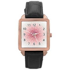 Art Abstract Art Abstract Rose Gold Leather Watch 