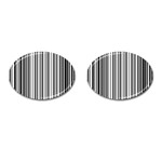 Barcode Pattern Cufflinks (Oval) Front(Pair)