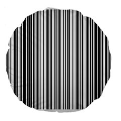 Barcode Pattern Large 18  Premium Flano Round Cushions by Sapixe