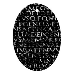 Antique Roman Typographic Pattern Ornament (Oval)