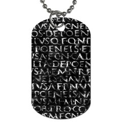 Antique Roman Typographic Pattern Dog Tag (One Side)