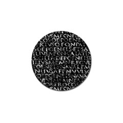 Antique Roman Typographic Pattern Golf Ball Marker