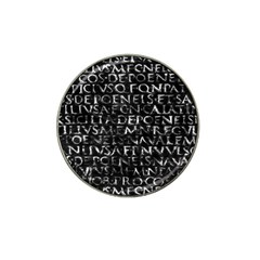 Antique Roman Typographic Pattern Hat Clip Ball Marker (4 Pack) by dflcprints