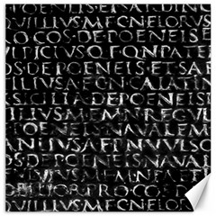 Antique Roman Typographic Pattern Canvas 16  x 16  