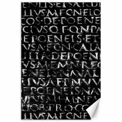 Antique Roman Typographic Pattern Canvas 20  x 30  