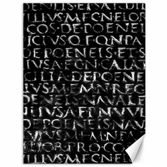 Antique Roman Typographic Pattern Canvas 36  x 48  