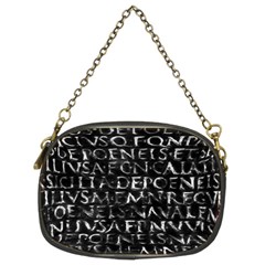 Antique Roman Typographic Pattern Chain Purses (two Sides)  by dflcprints